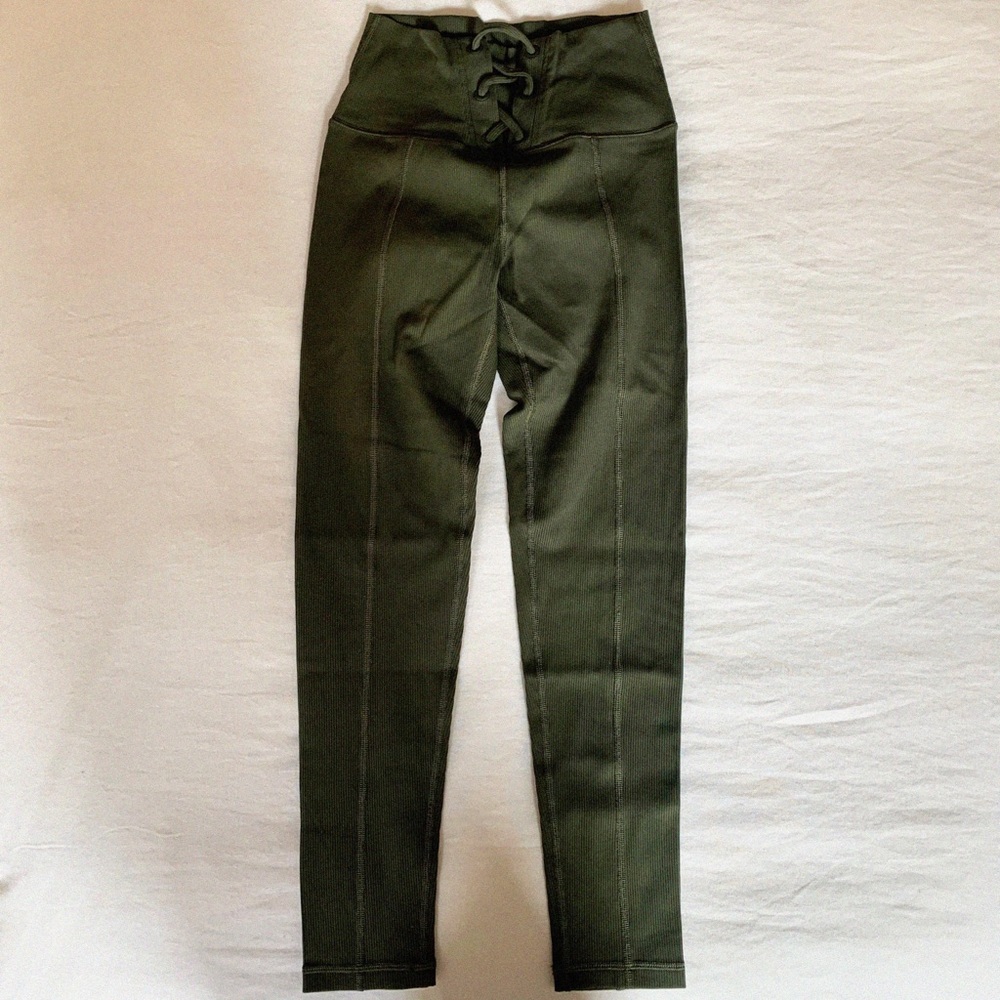 Aerie lace up rib legging